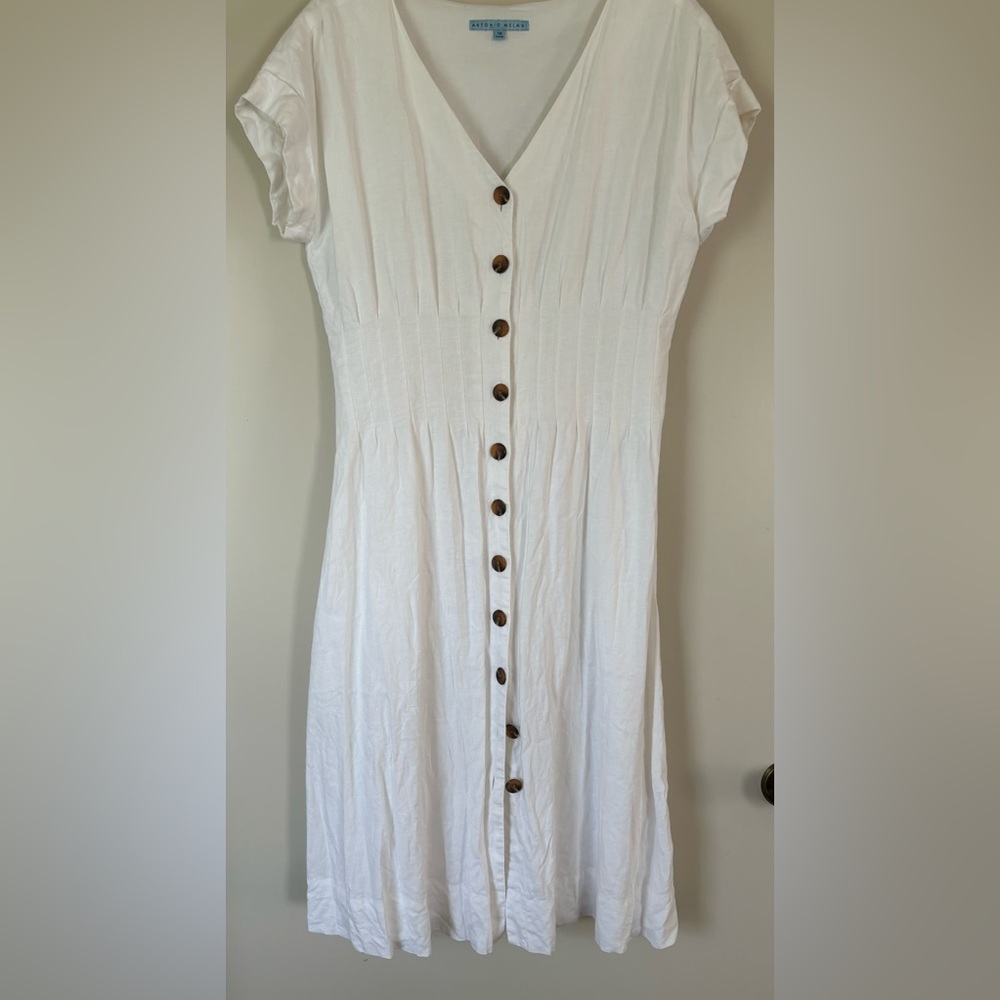 ANTONIO MELANI White Midi Dress